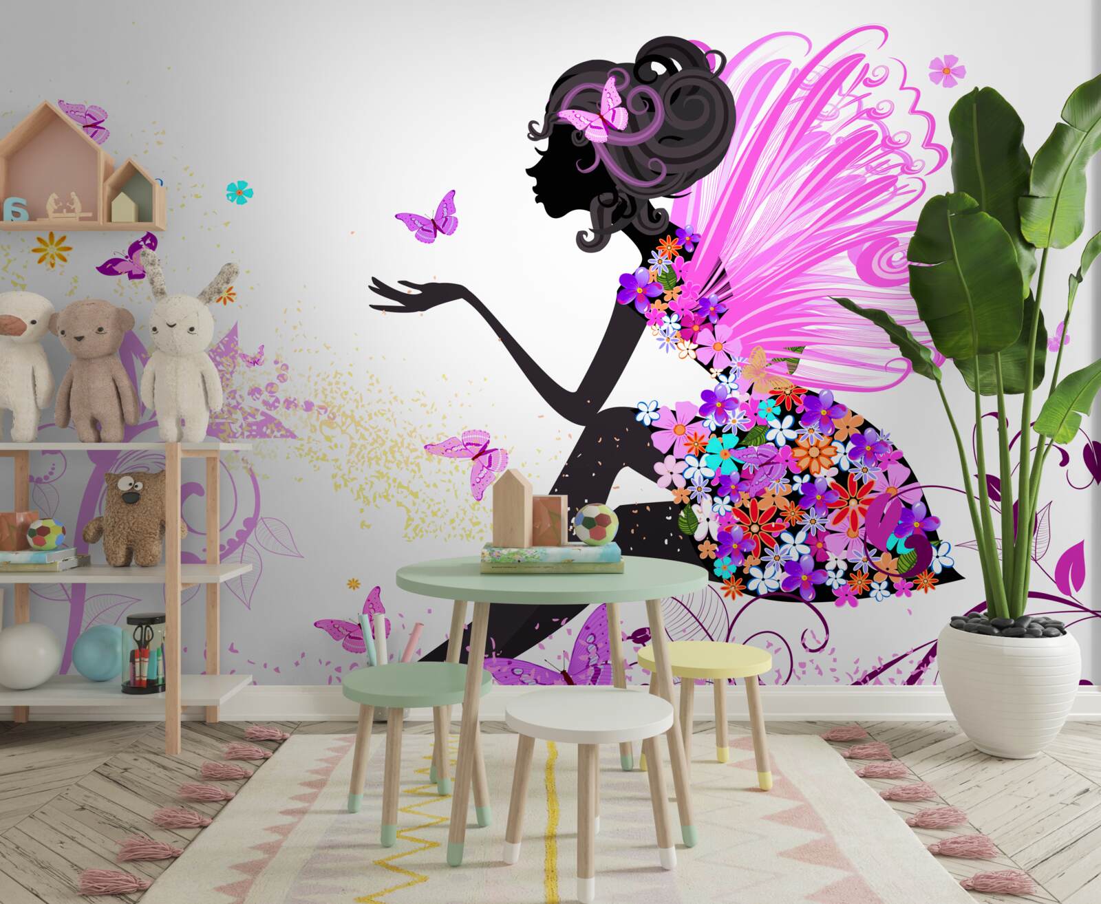 Фотошпалери весняна квіткова фея