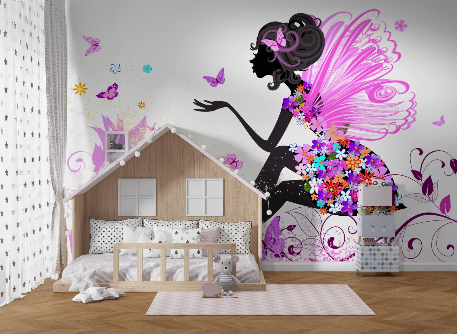 Фотошпалери весняна квіткова фея