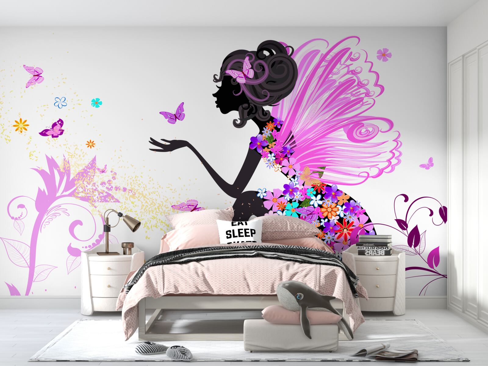 Фотошпалери весняна квіткова фея