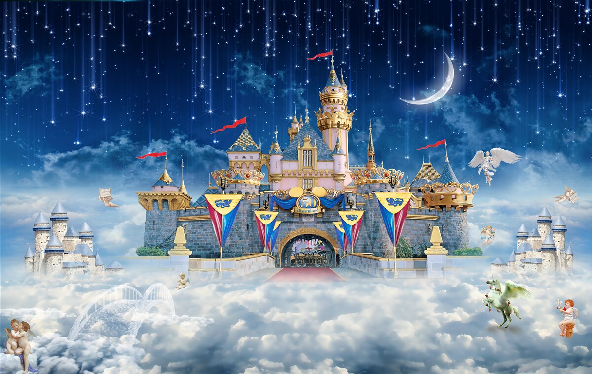 Фотошпалери метеоритний дощ над великою фортецею