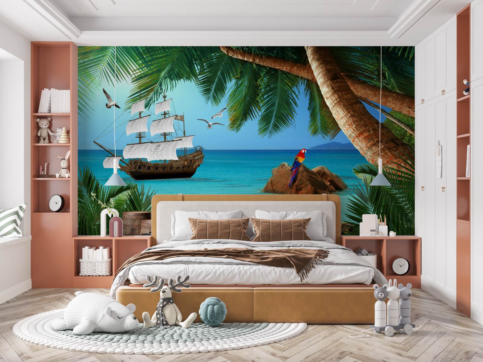 Фотошпалери вид на корабель з піратського укріплення