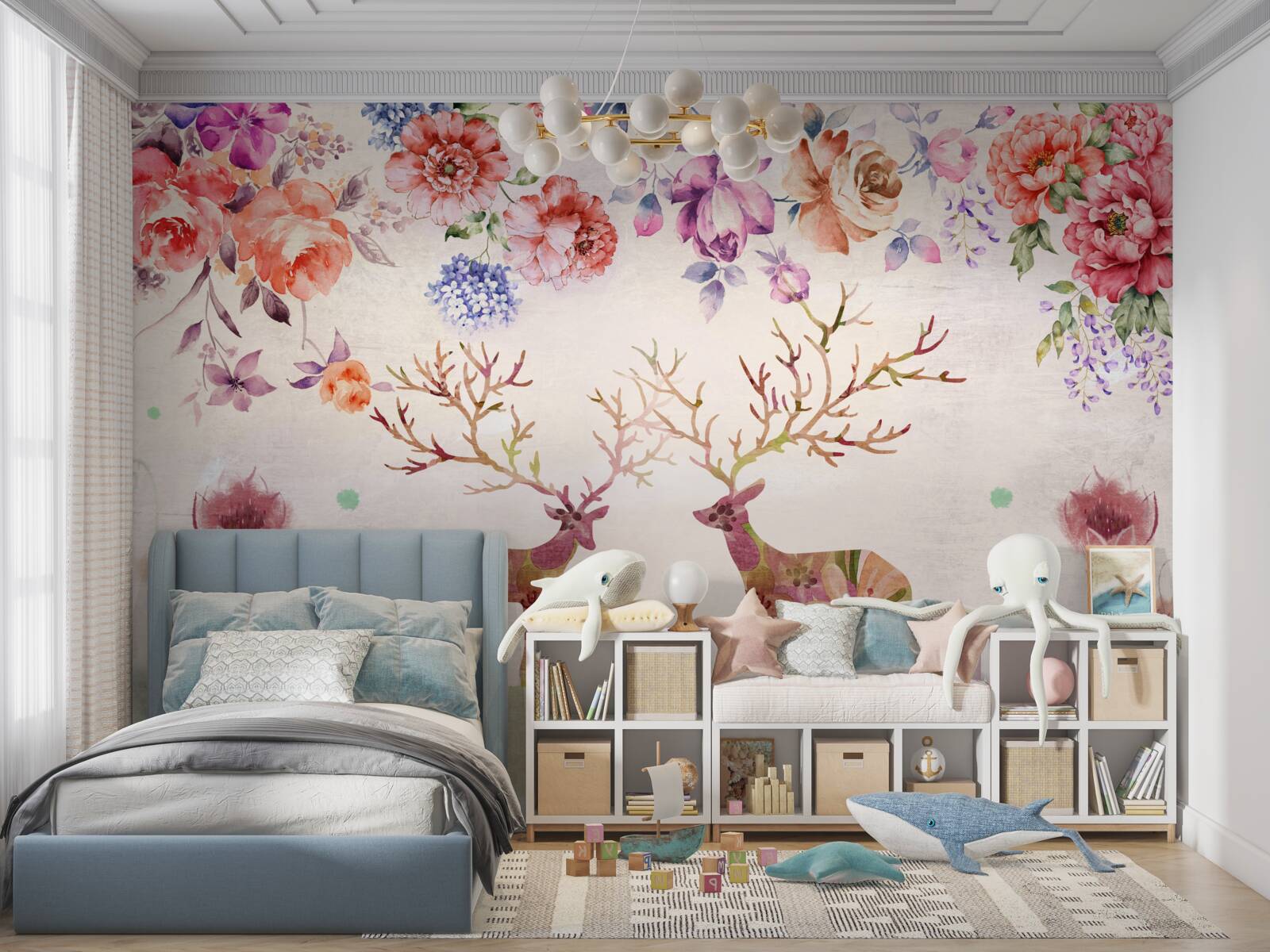 Фотошпалери кольорові олені