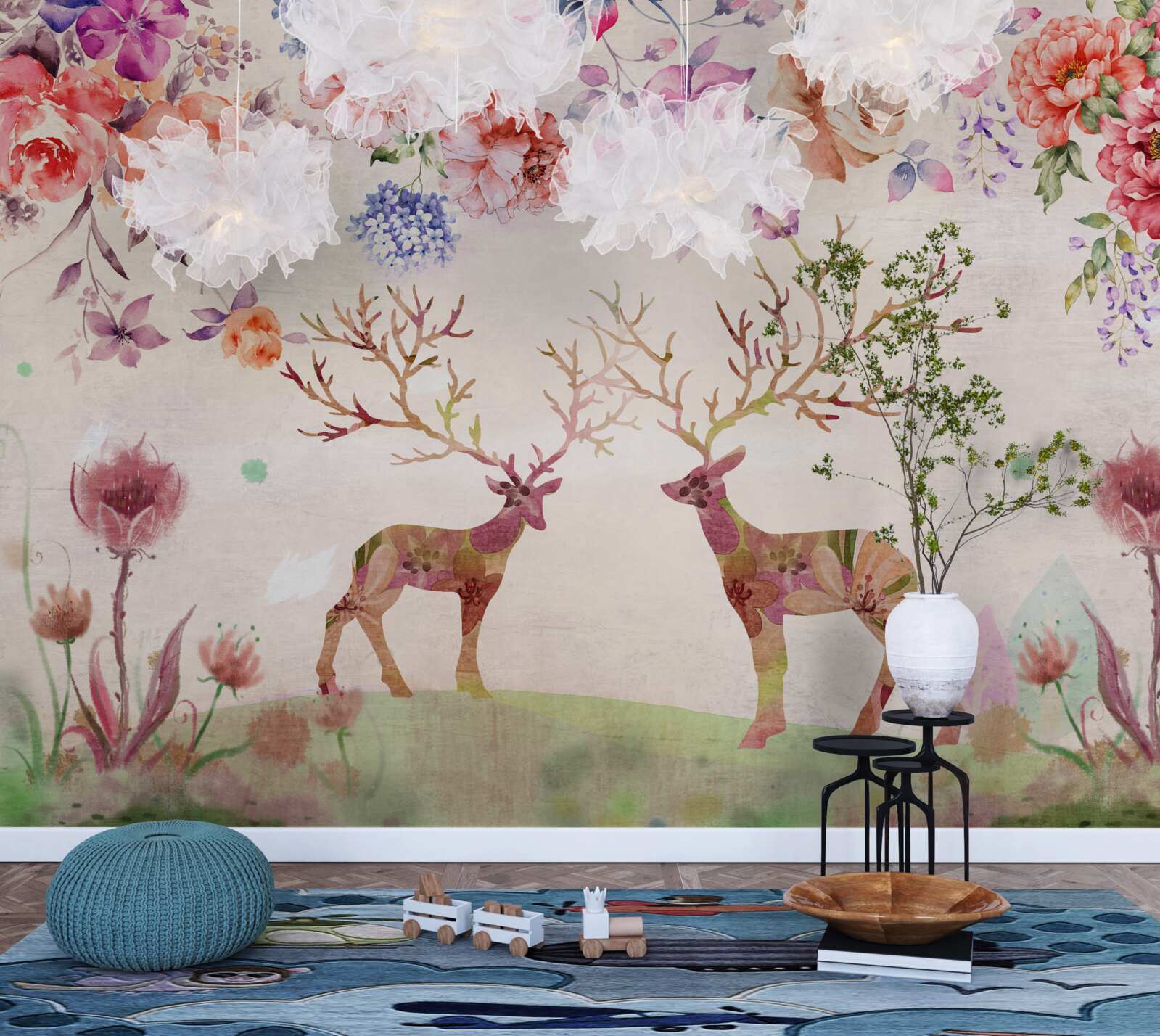 Фотошпалери кольорові олені