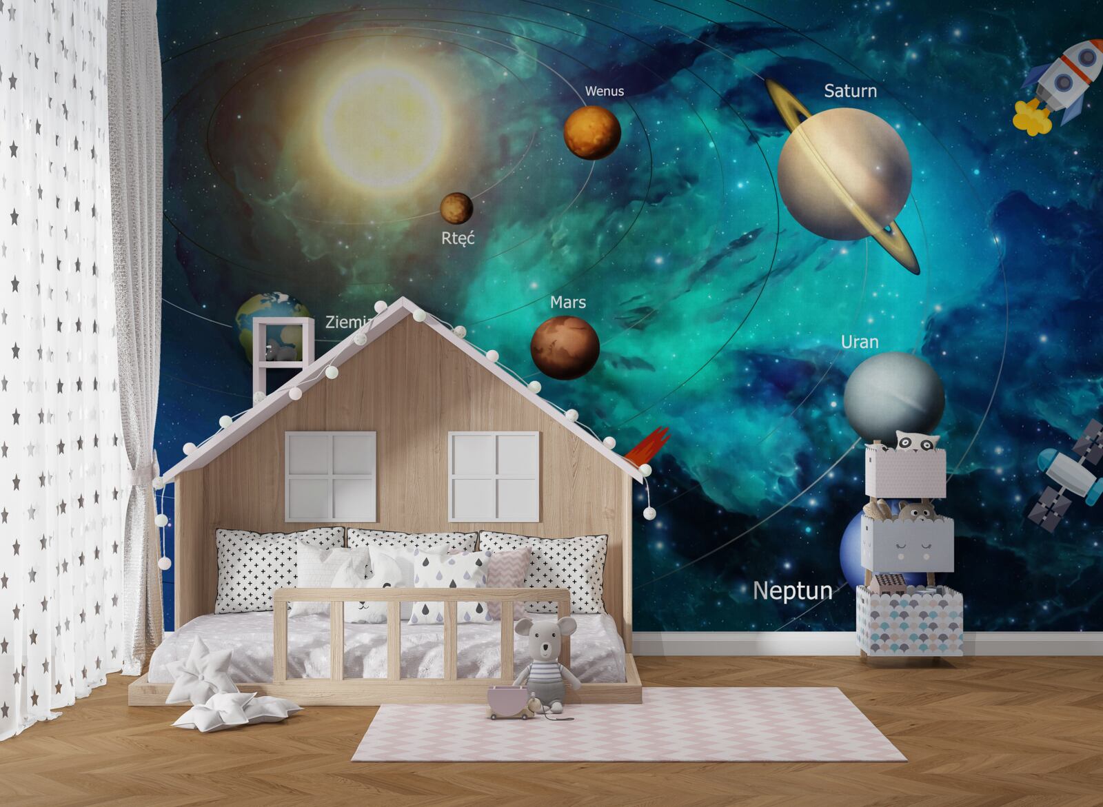 Фотошпалери сукупність планет у Всесвіті