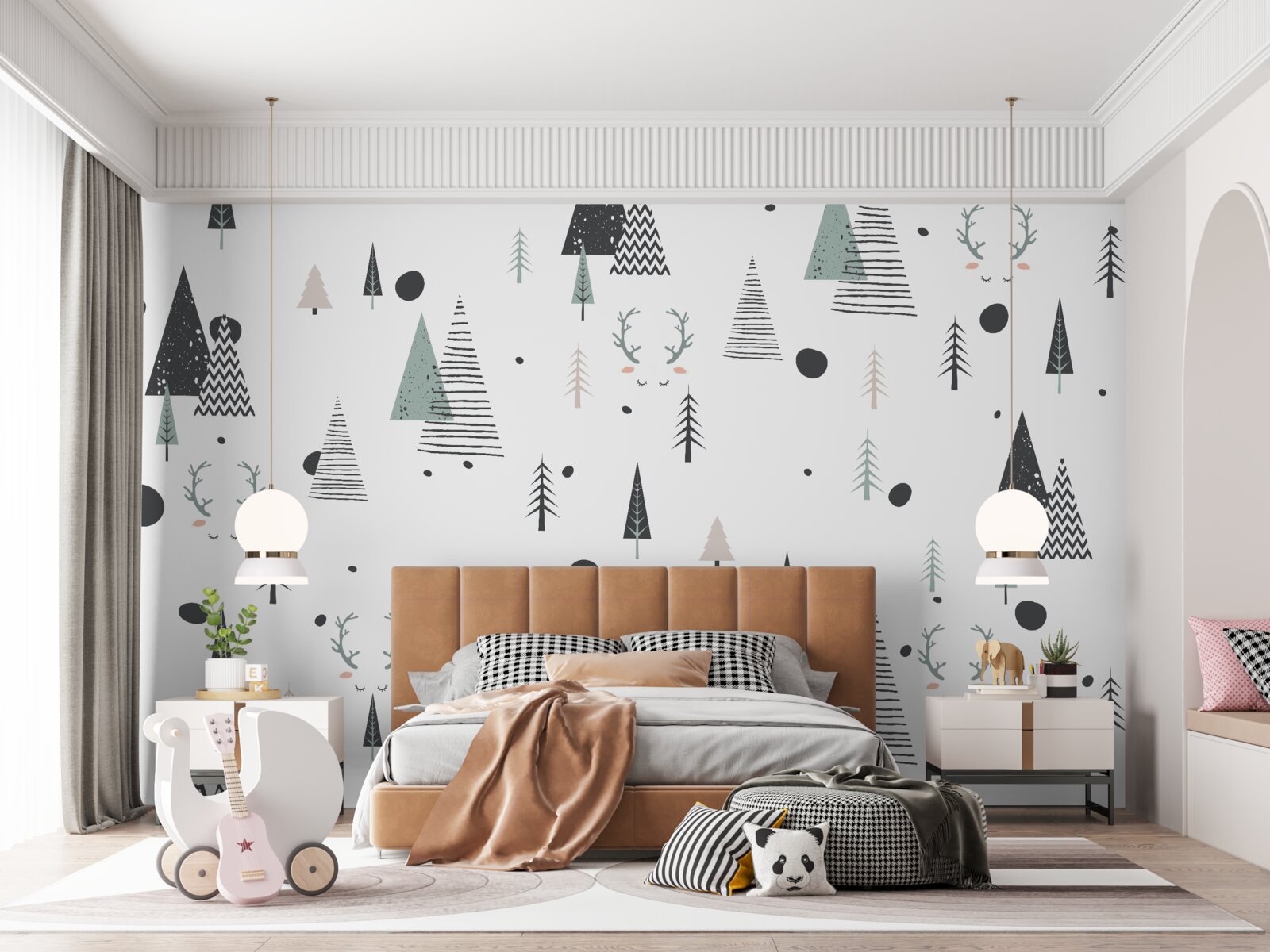 Фотошпалери геометричний абстрактний ліс