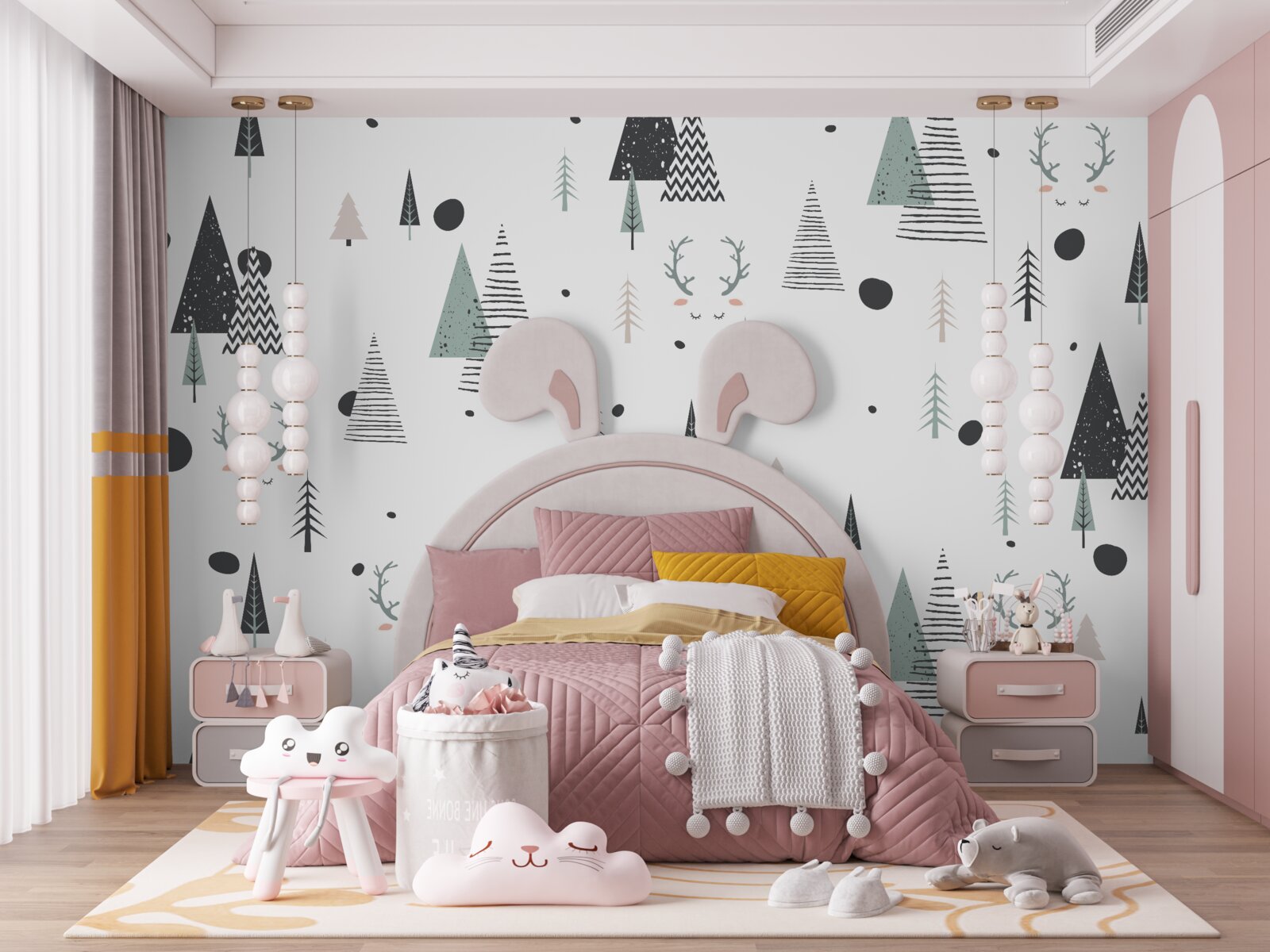 Фотошпалери геометричний абстрактний ліс