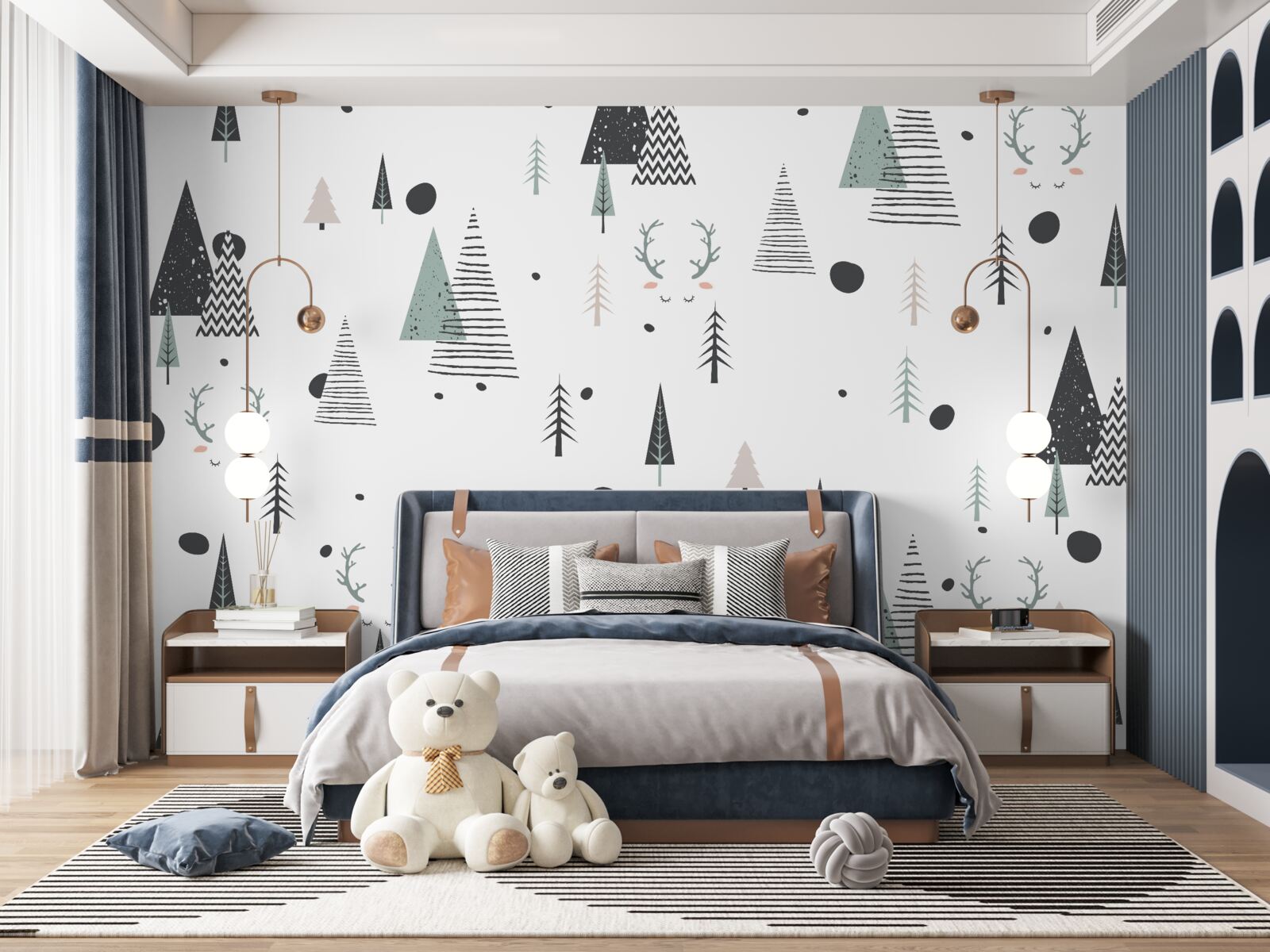 Фотошпалери геометричний абстрактний ліс