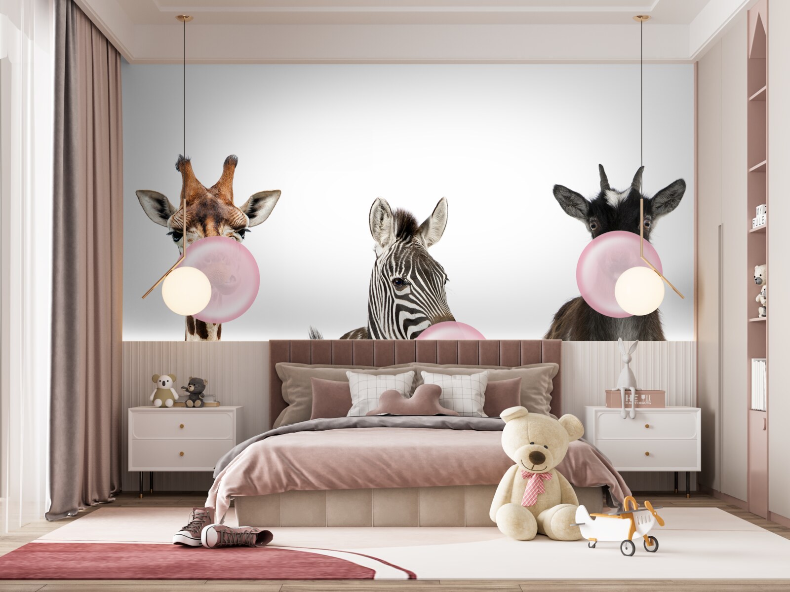 Фотошпалери істоти створюють бульбашку за допомогою жувальної гумки