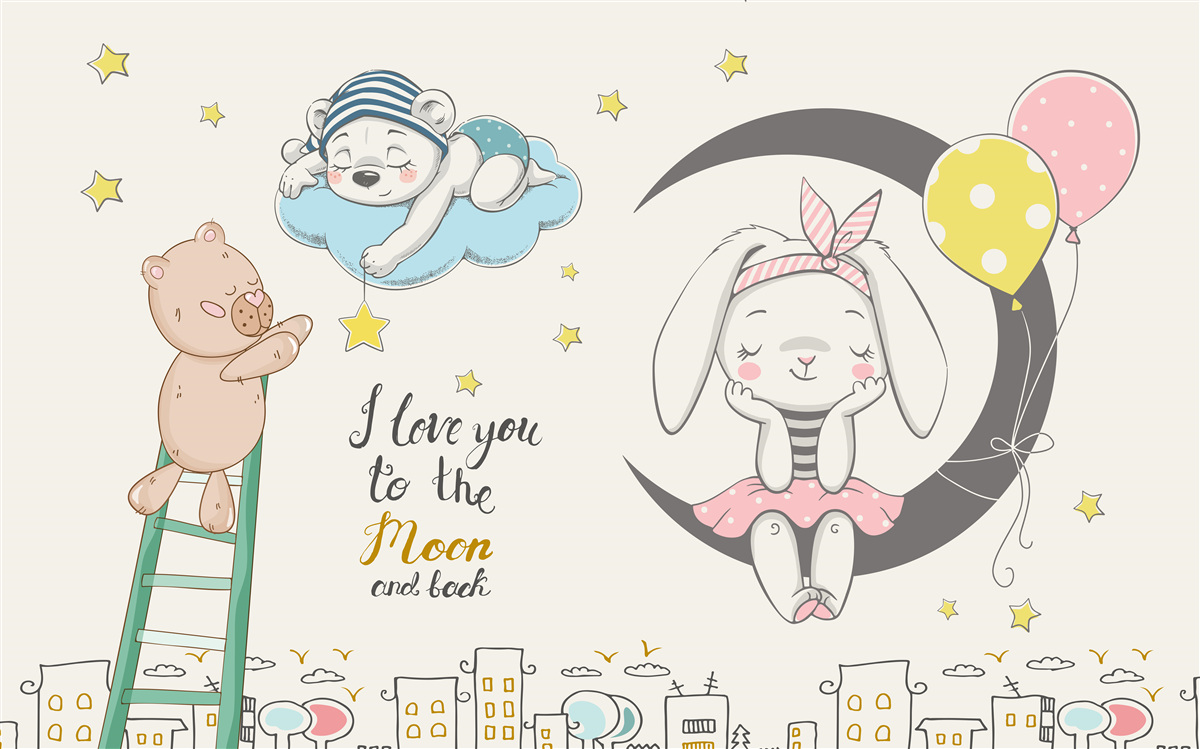 Фотошпалери тварин над містом у темряві ночі