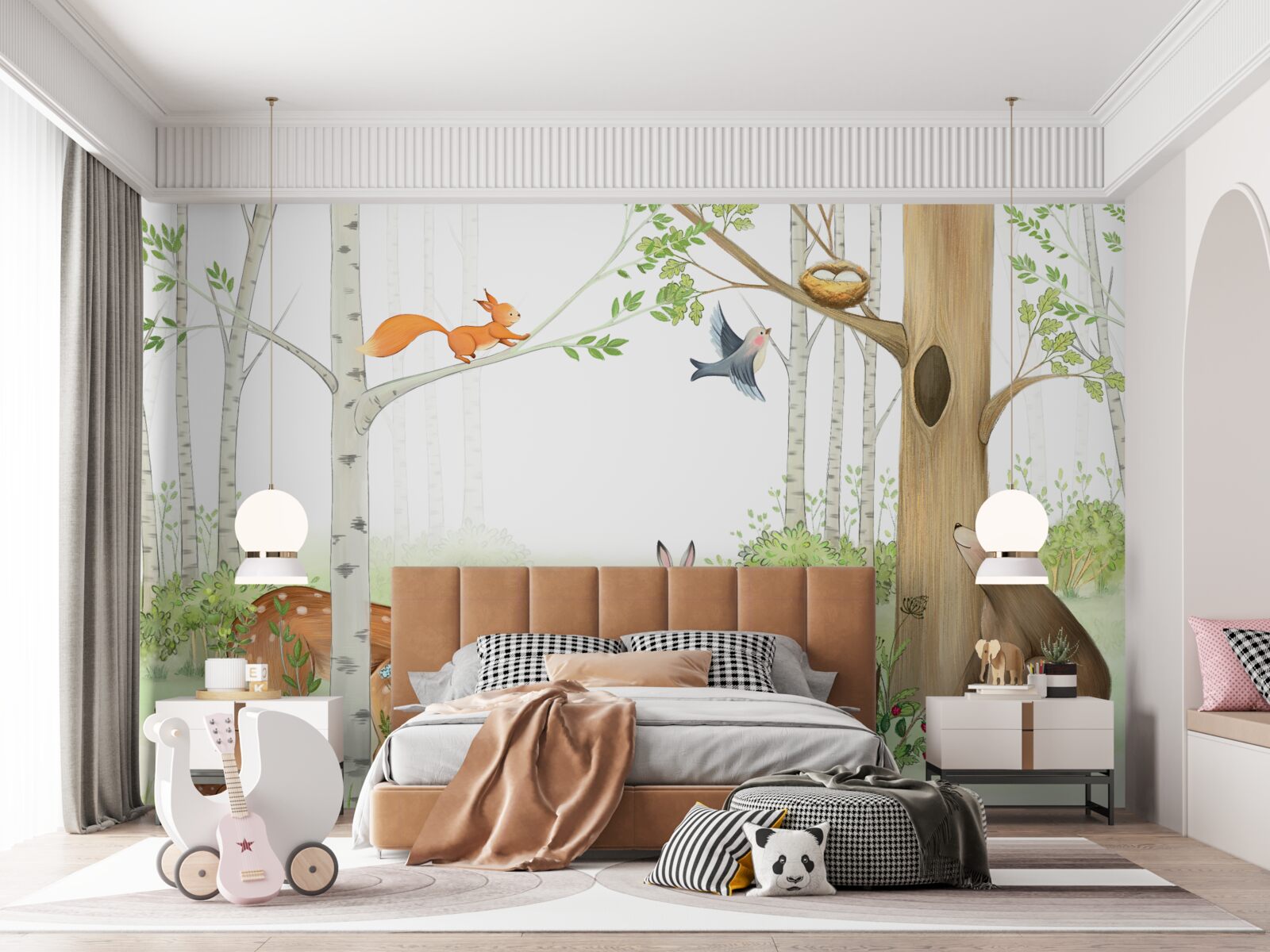 Фотошпалери тварини в лісі оживають навесні