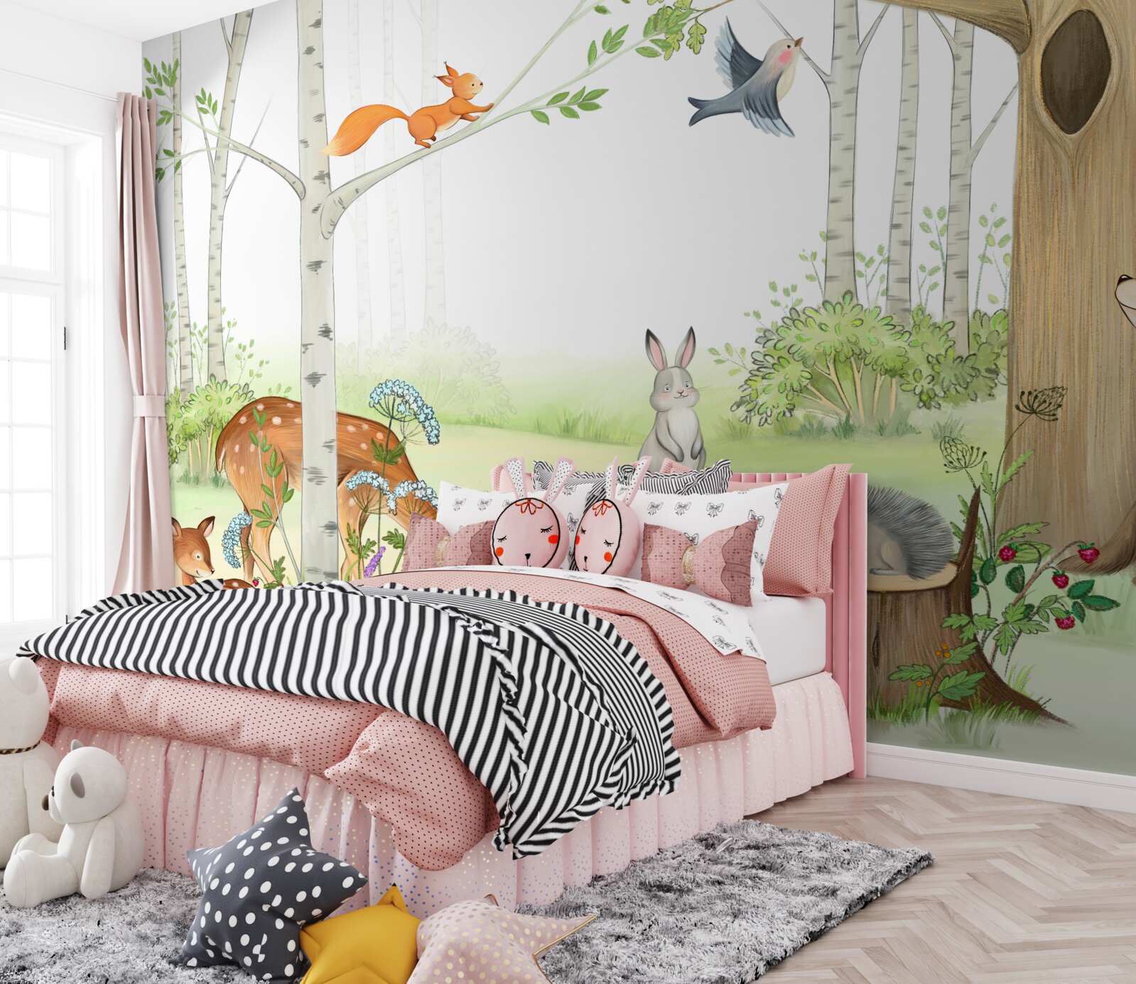 Фотошпалери тварини в лісі оживають навесні