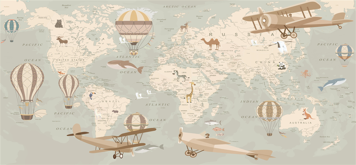 Фотошпалери карта світу з фотографіями