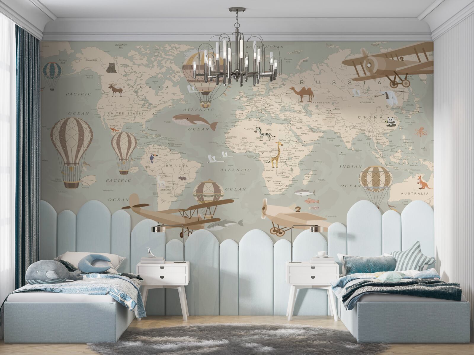 Фотошпалери карта світу з фотографіями