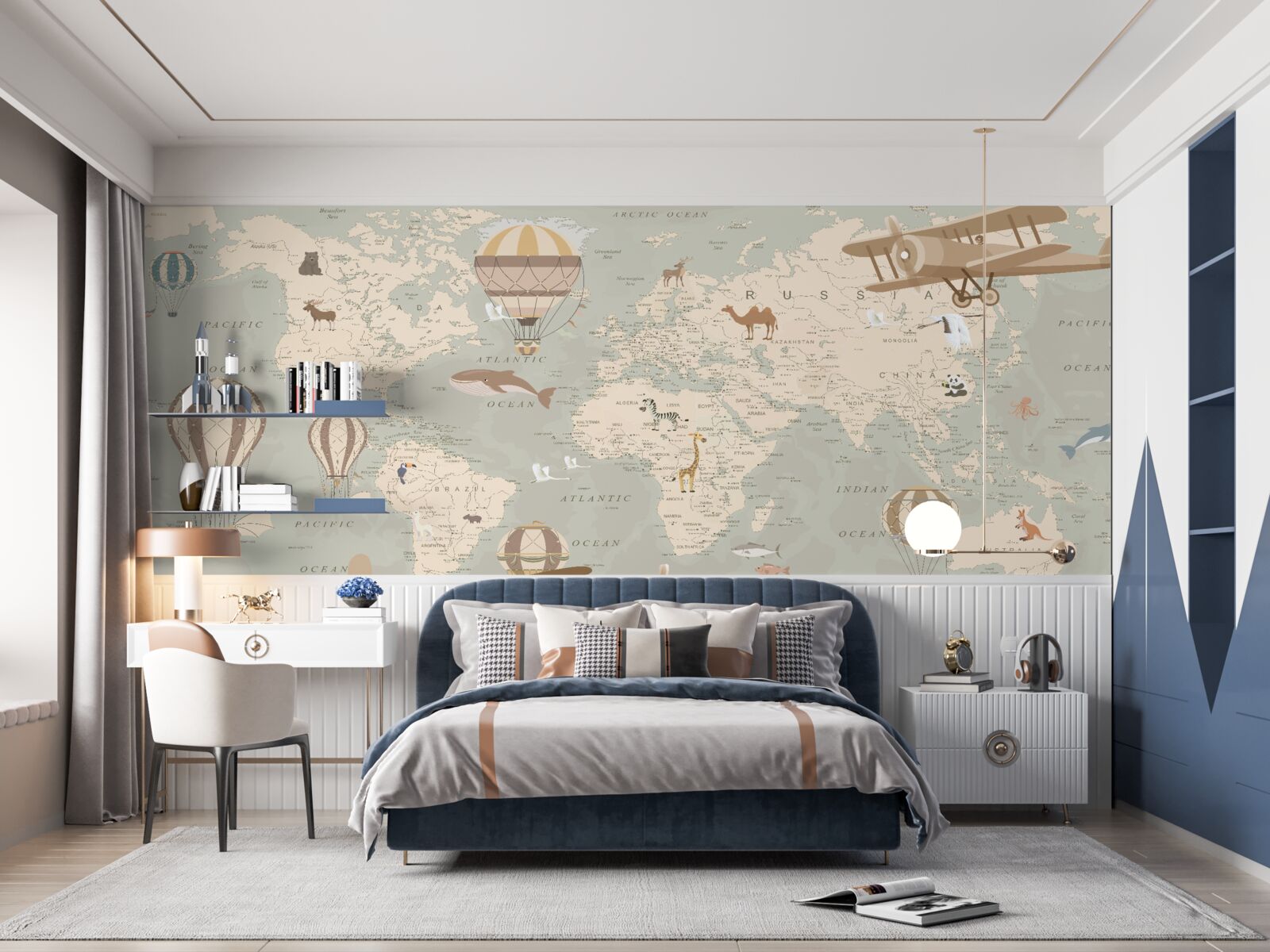 Фотошпалери карта світу з фотографіями