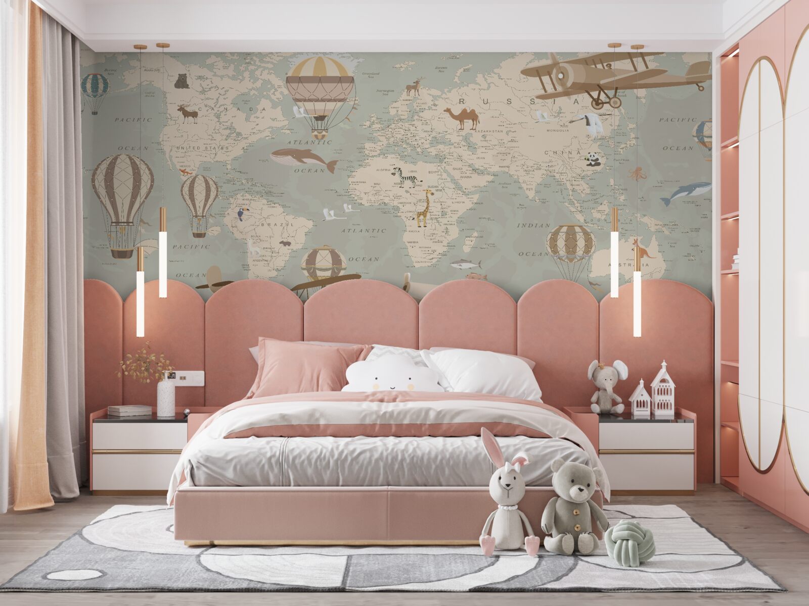 Фотошпалери карта світу з фотографіями