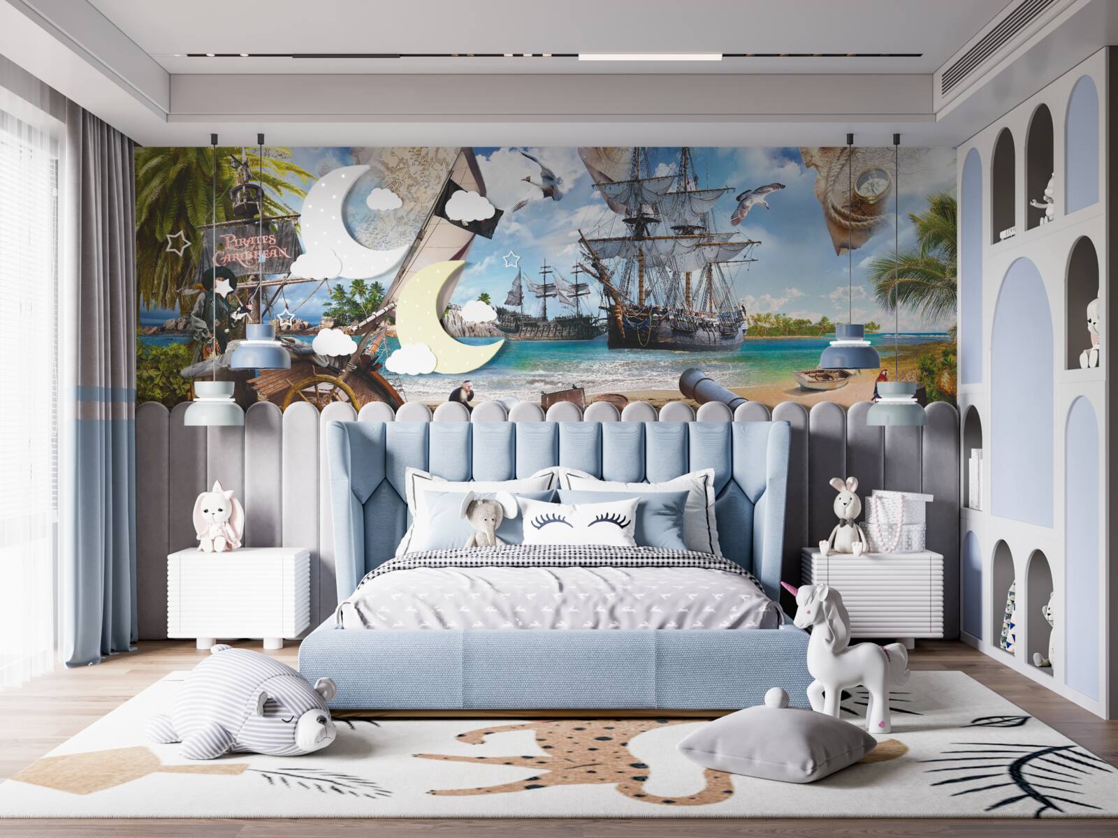 Фотошпалери острівні та піратські кораблі