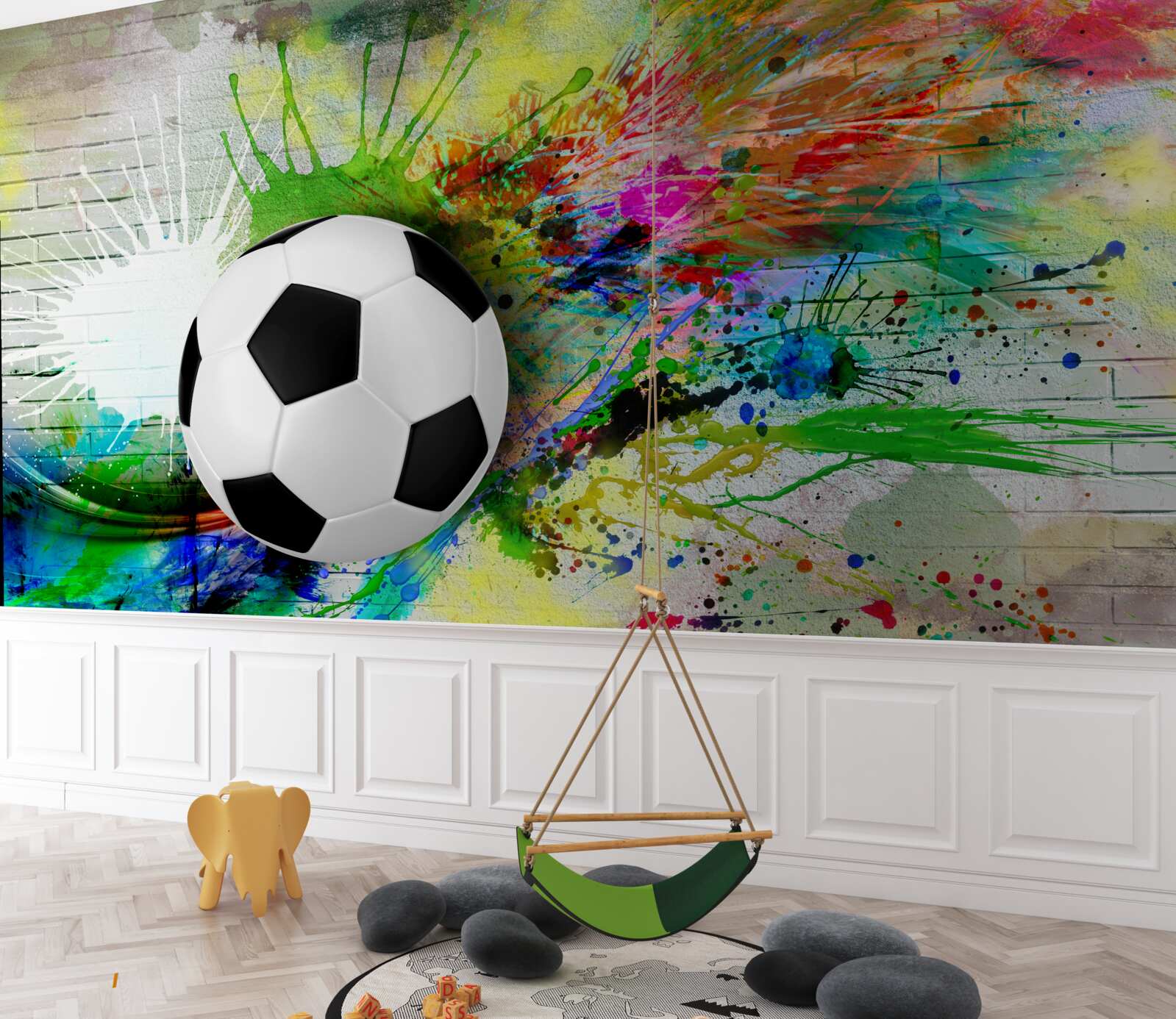 Фотошпалери яскравість фону виділяє футбол