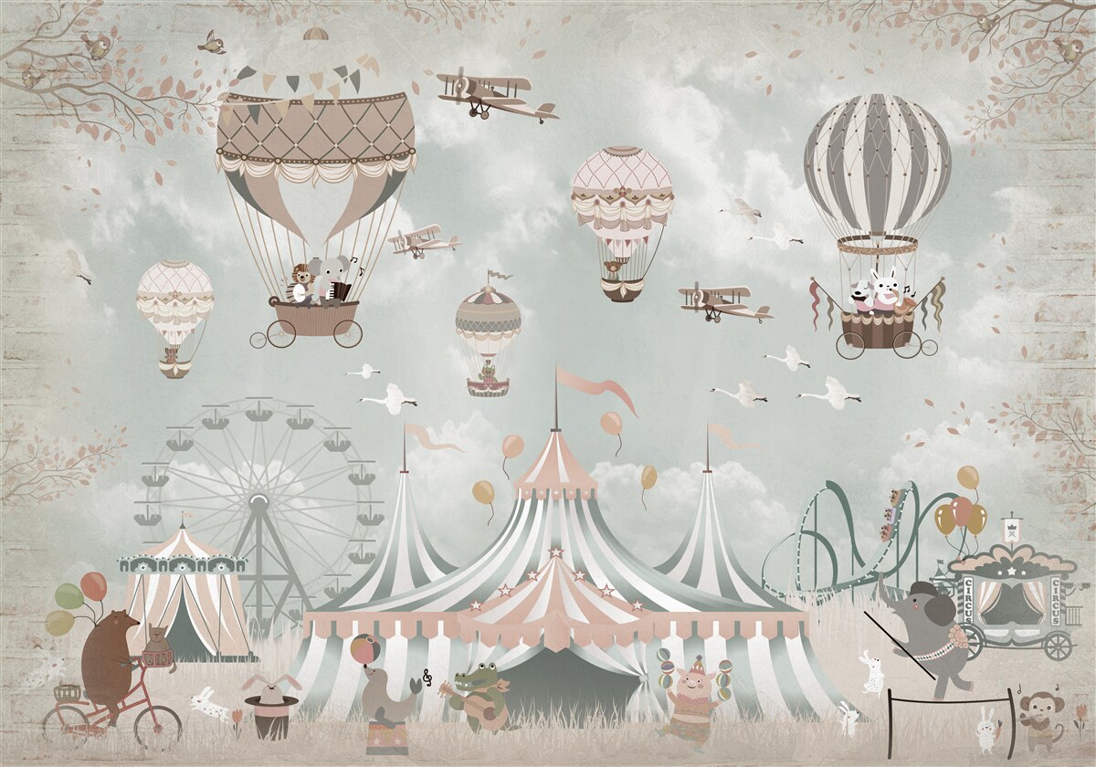 Фотошпалери повітряні кульки, наповнені повітрям у тематичному парку