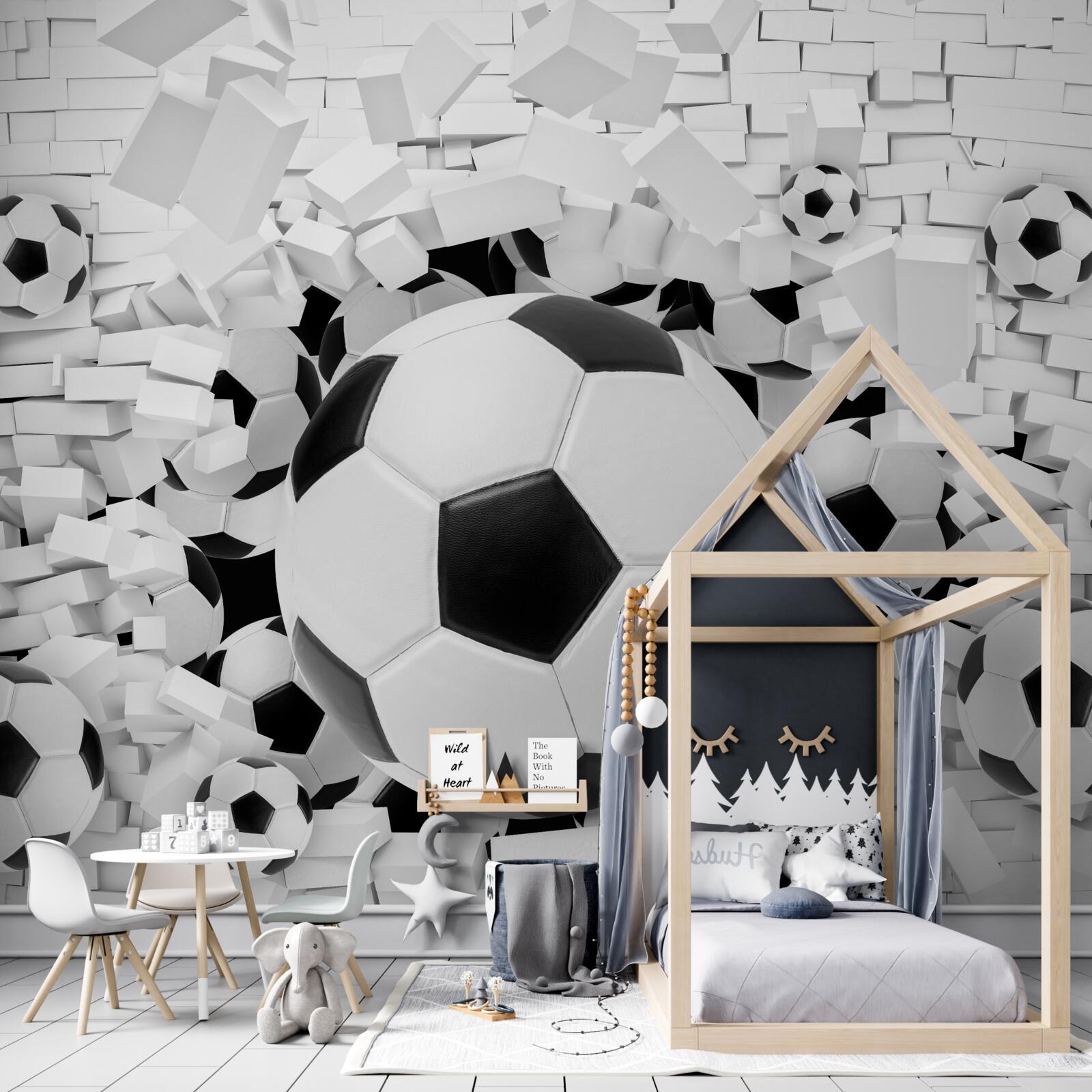 Фотошпалери багато футбольних м'ячів