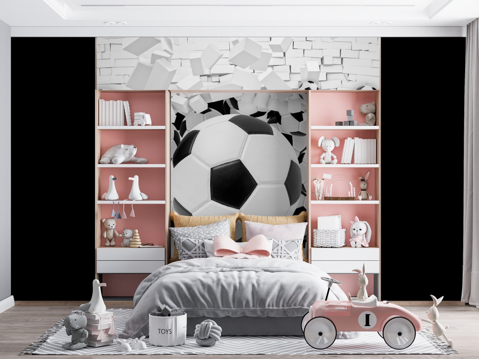 Фотошпалери багато футбольних м'ячів