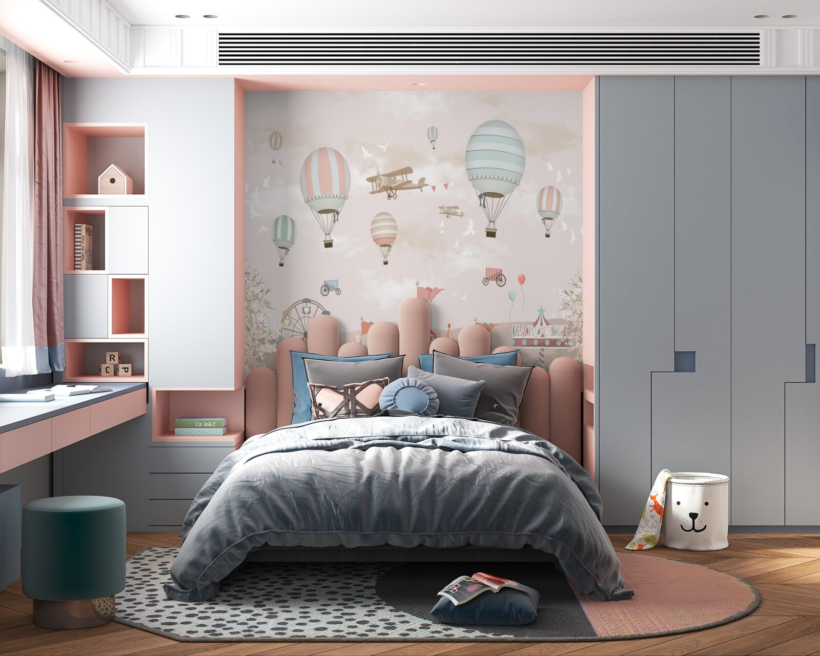 Фотошпалери цирк під хмарою повітряних кульок