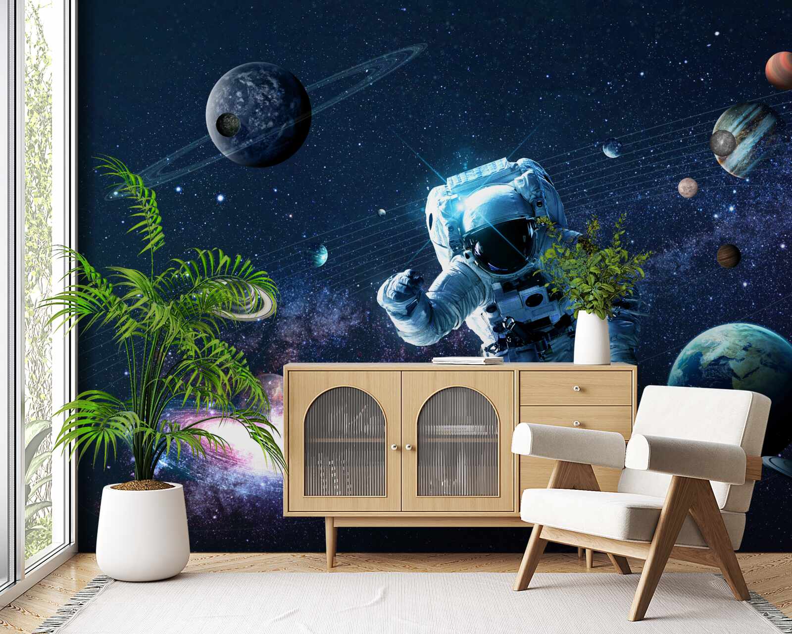 Фотошпалери астронавт у Всесвіті