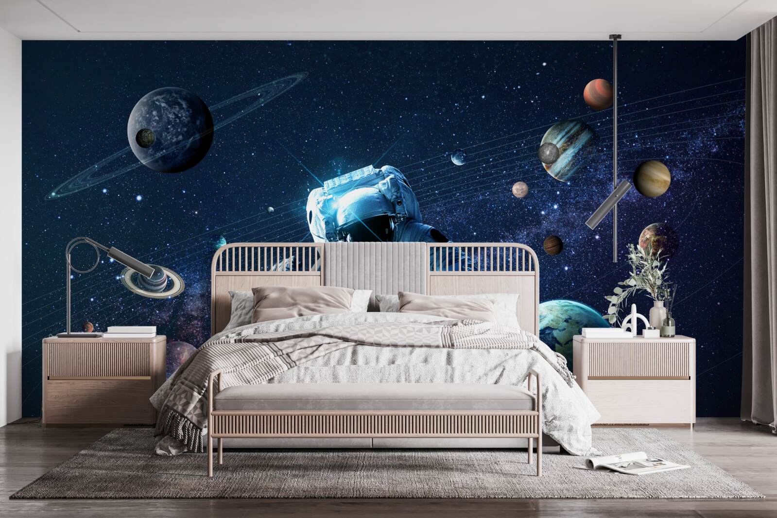 Фотошпалери астронавт у Всесвіті