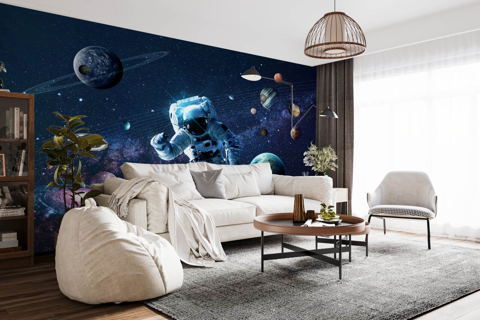 Фотошпалери астронавт у Всесвіті