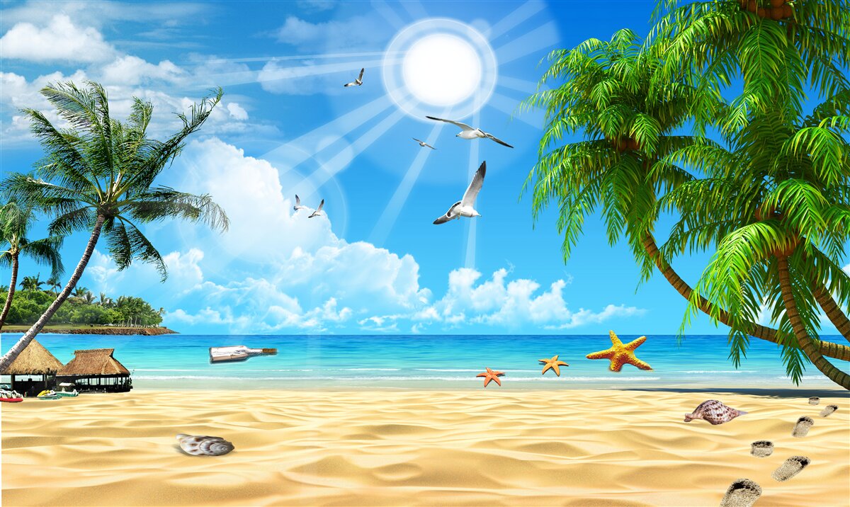 Фотошпалери тихе і затишне місце біля води