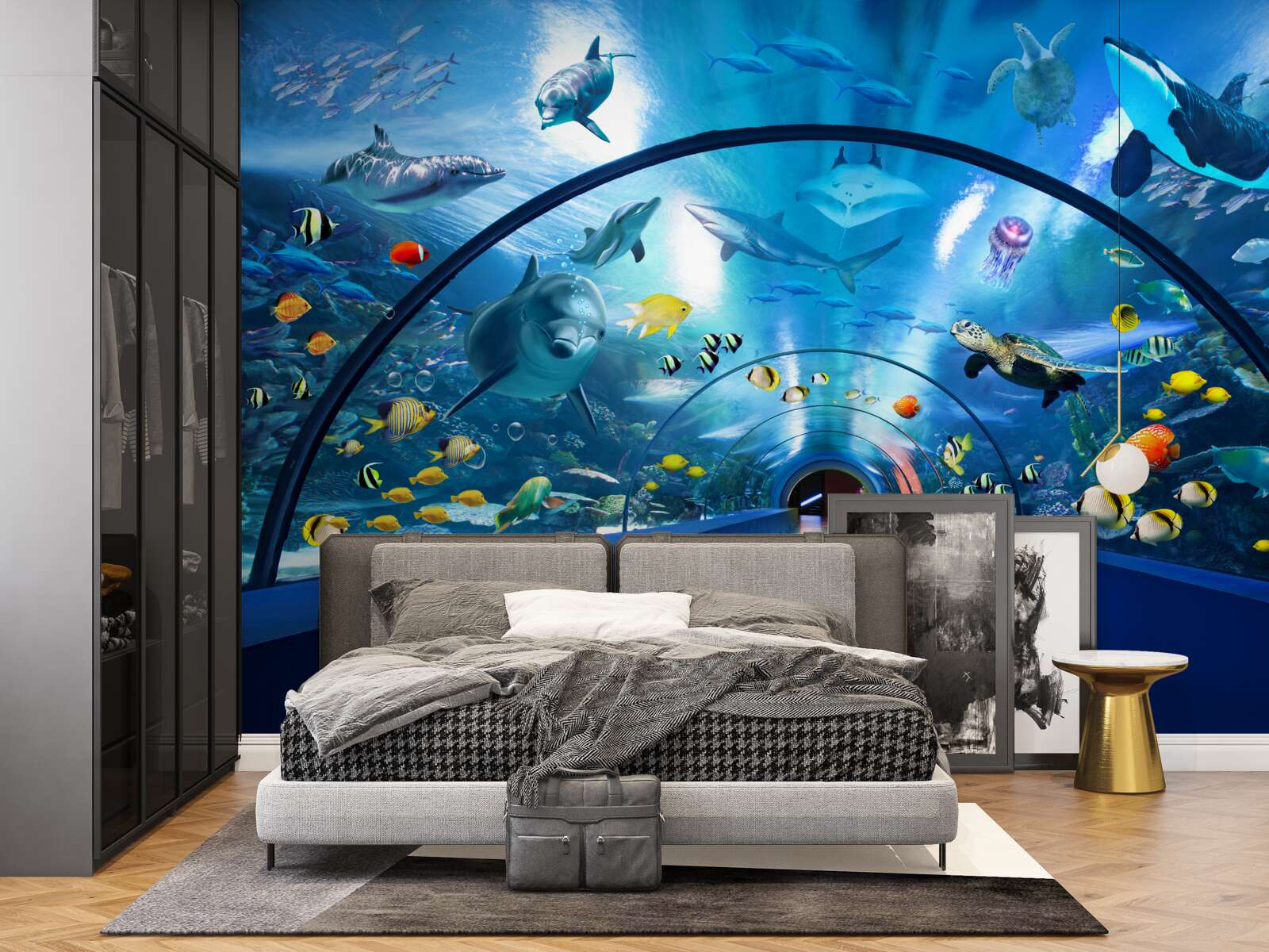 Фотошпалери захоплюючий акваріумний тунель