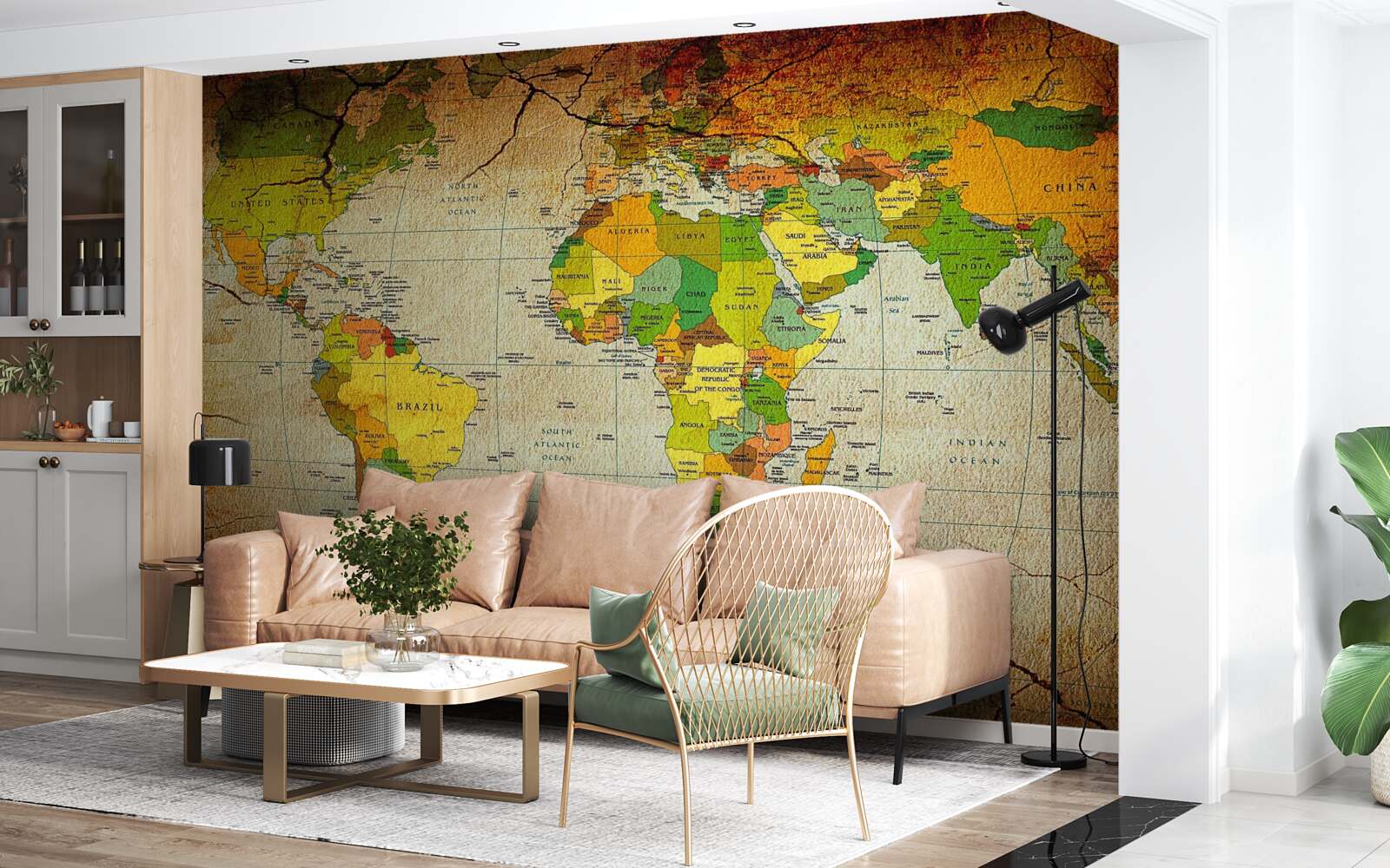 Фотошпалери географічна карта світу