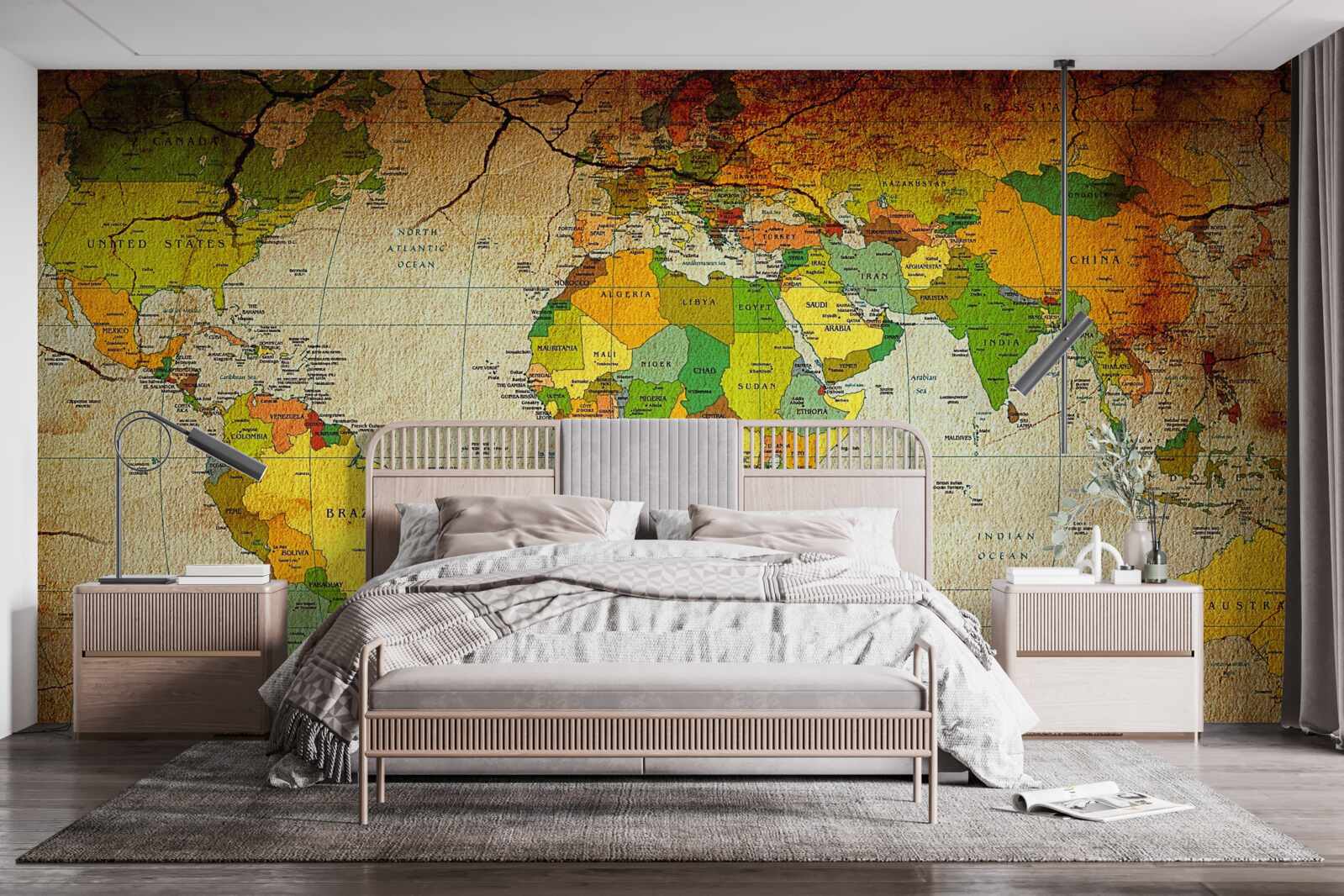 Фотошпалери географічна карта світу