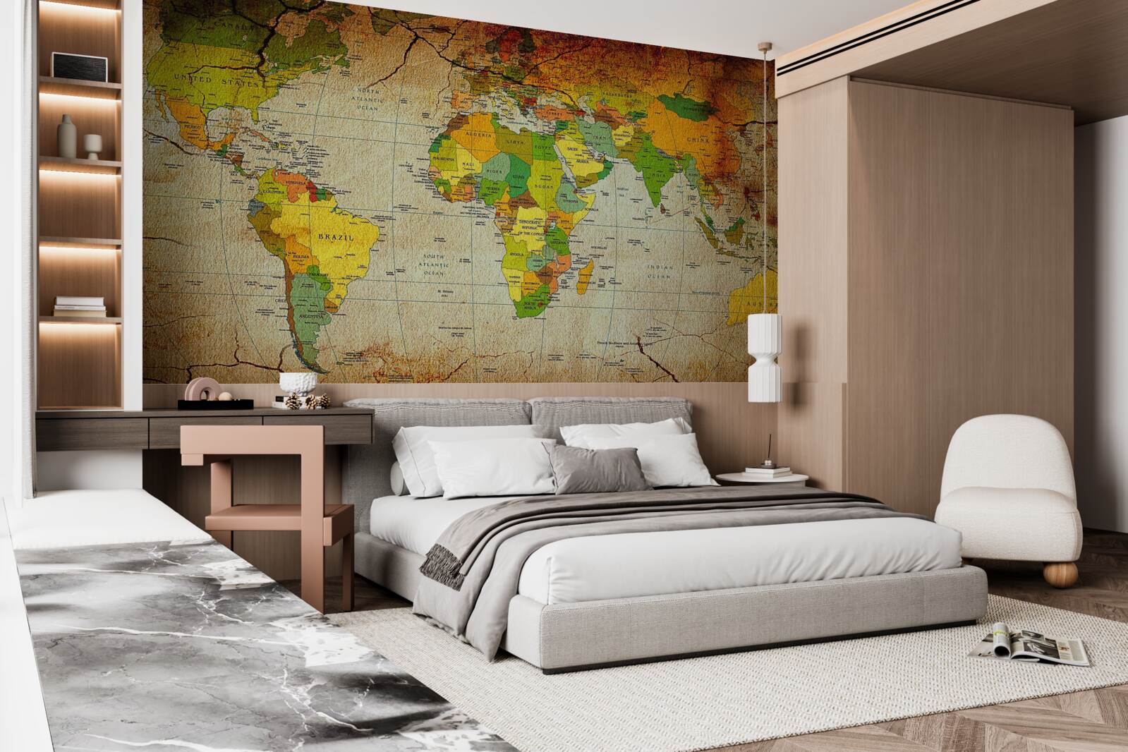 Фотошпалери географічна карта світу