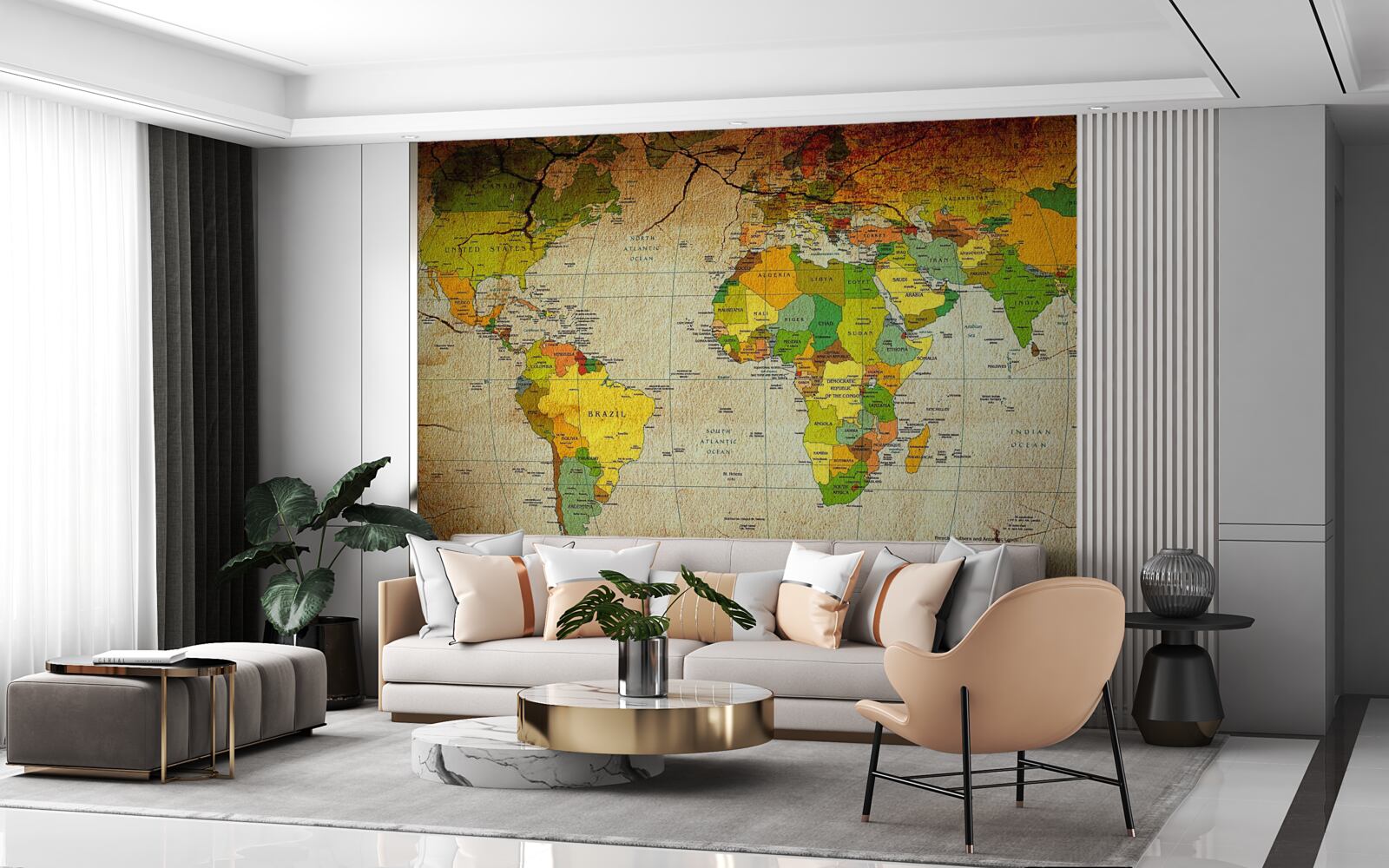 Фотошпалери географічна карта світу