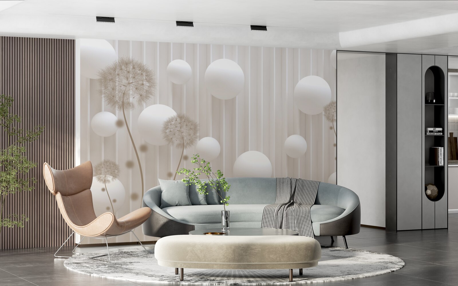 Фотошпалери намистини та молочко світло-рожевого кольору