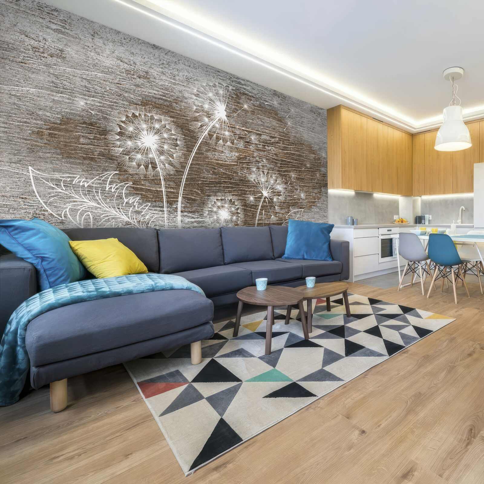 Фотошпалери білі, як сніг, косулі на дереві