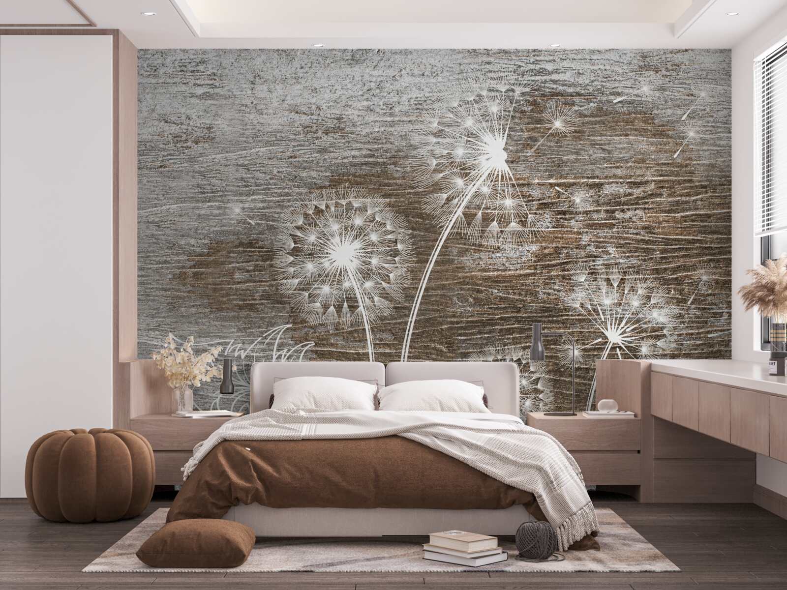 Фотошпалери білі, як сніг, косулі на дереві