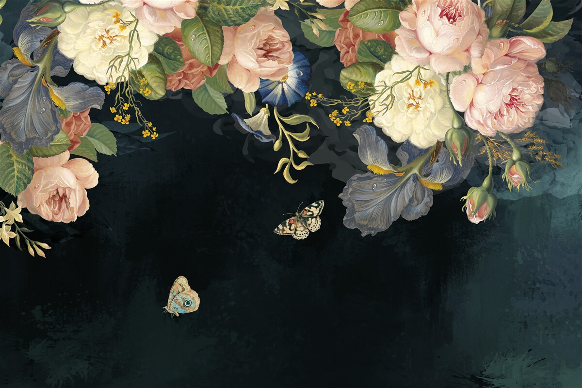 Фотошпалери різні відтінки на темному тлі