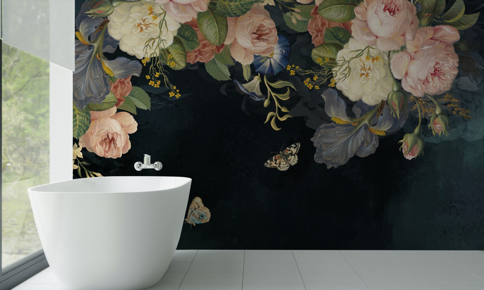 Фотошпалери різні відтінки на темному тлі