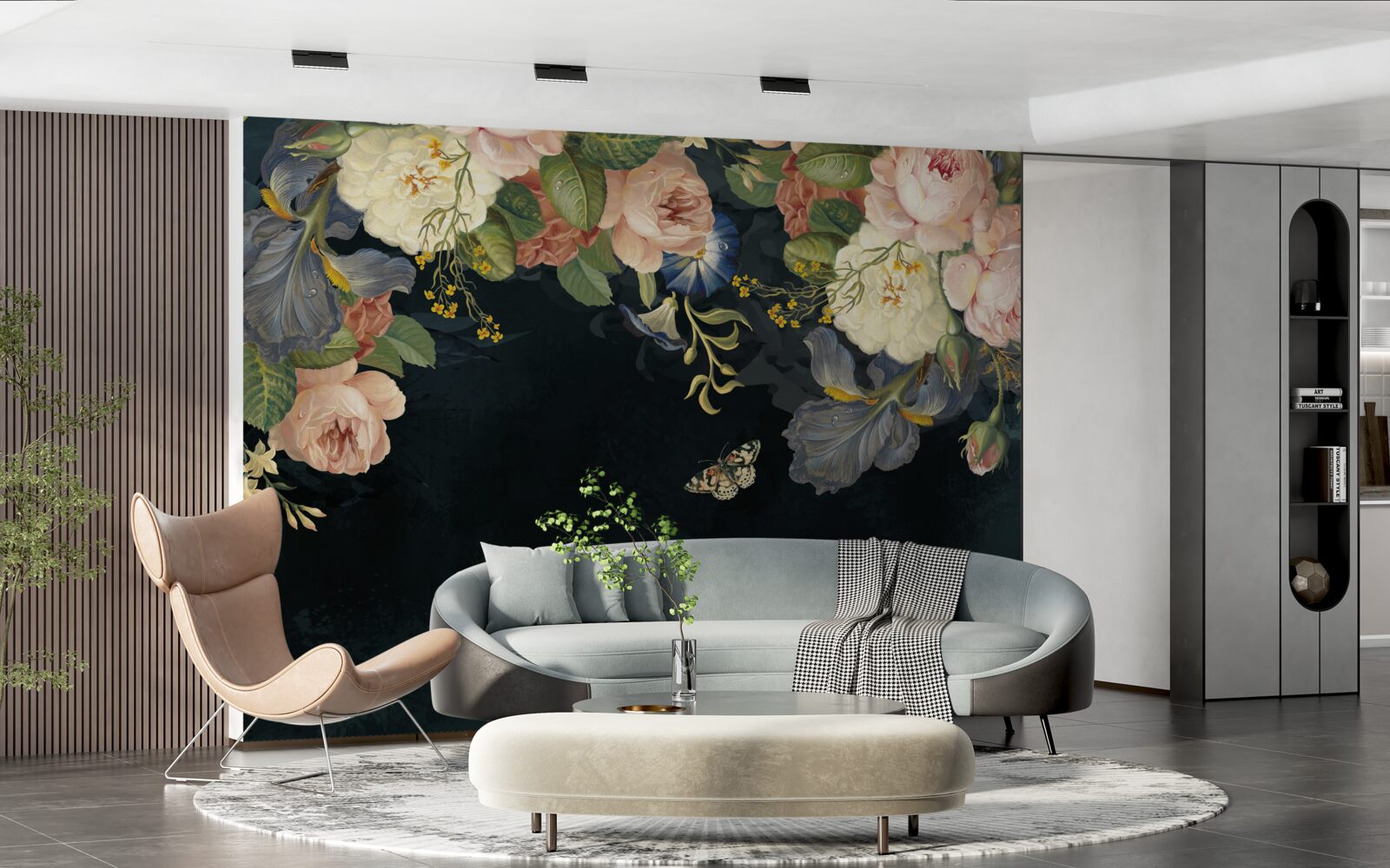 Фотошпалери різні відтінки на темному тлі