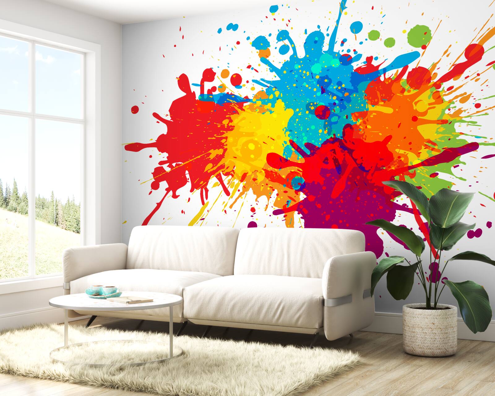 Фотошпалери вибух яскравих відтінків