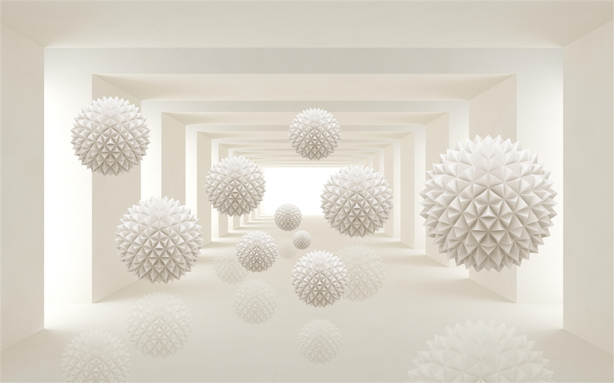 Фотошпалери підземний перехід з шипованими кулями