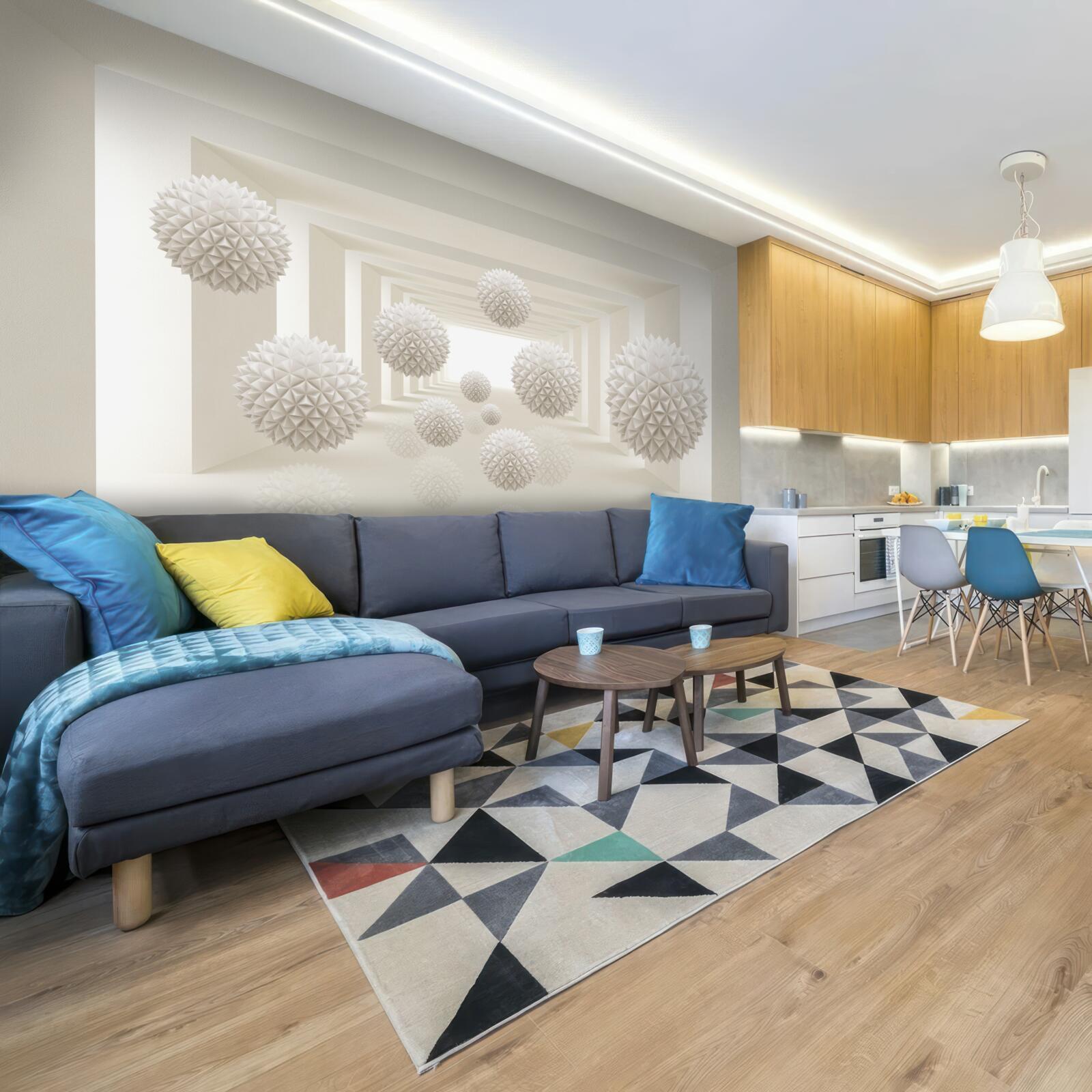 Фотошпалери підземний перехід з шипованими кулями