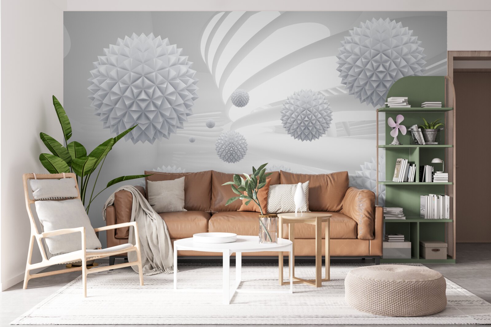 Фотошпалери шипасті кульки, що плавають у стані невагомості