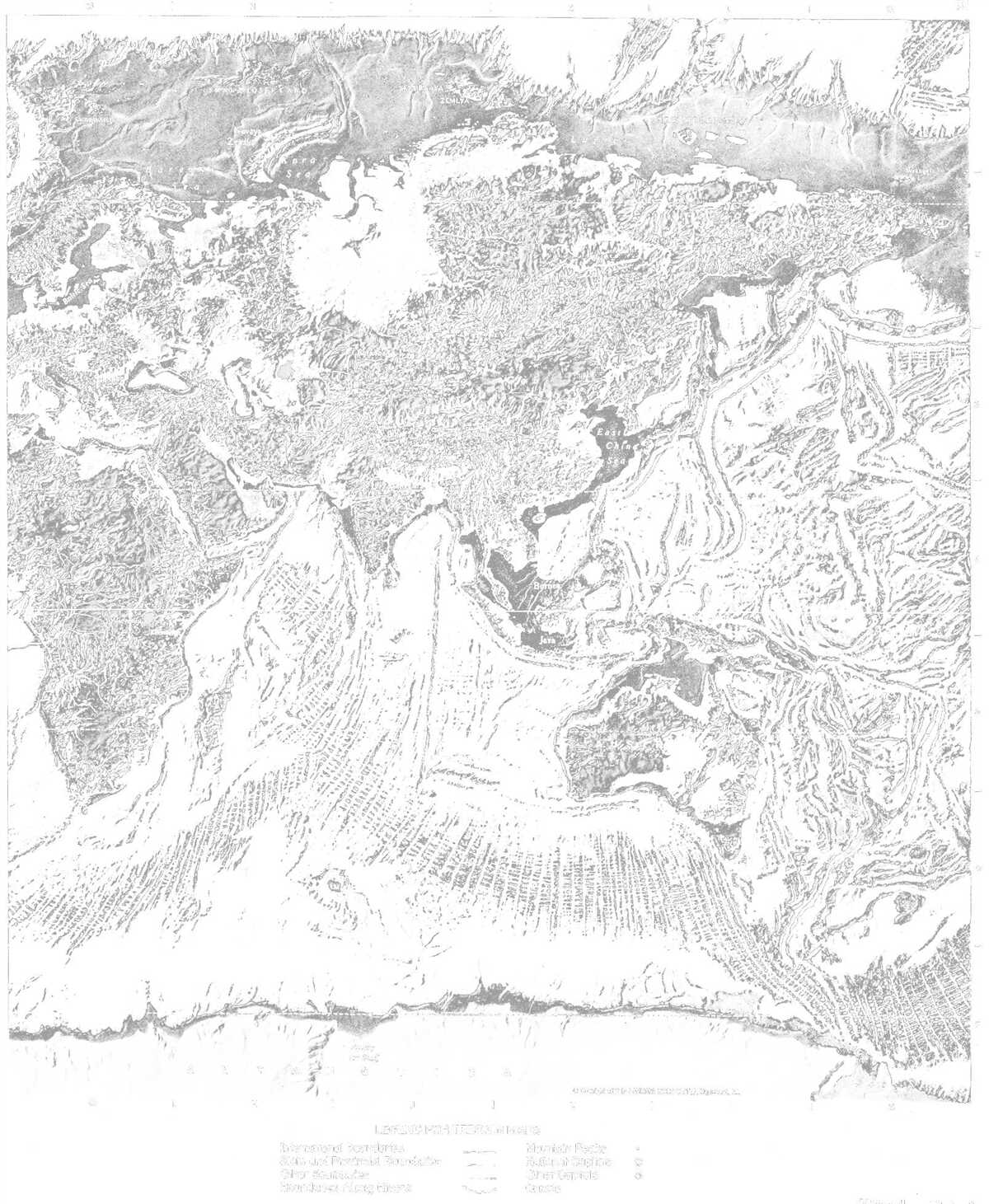 Фотошпалери захід сонця над гірською абстракцією та лісом