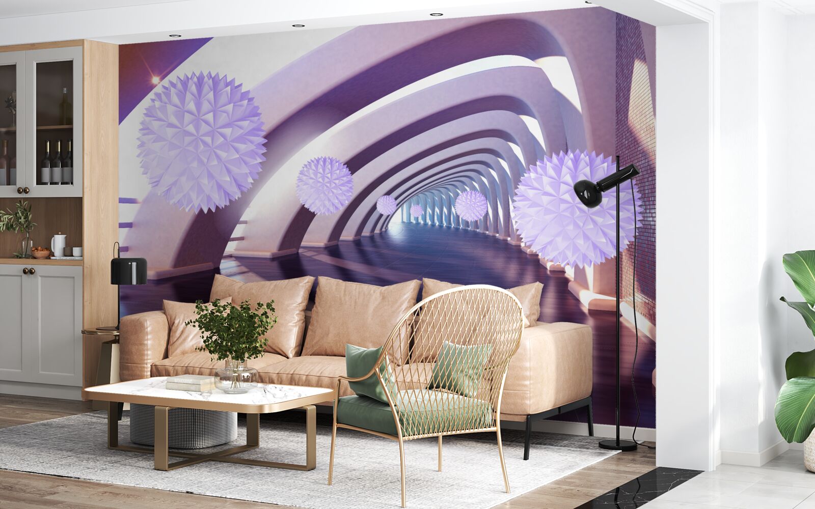 Фотошпалери перехід, утворений неоднозначними сферами