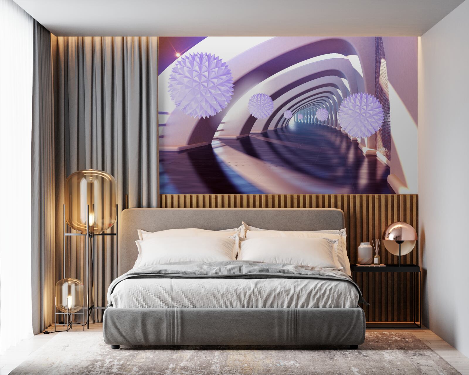 Фотошпалери перехід, утворений неоднозначними сферами