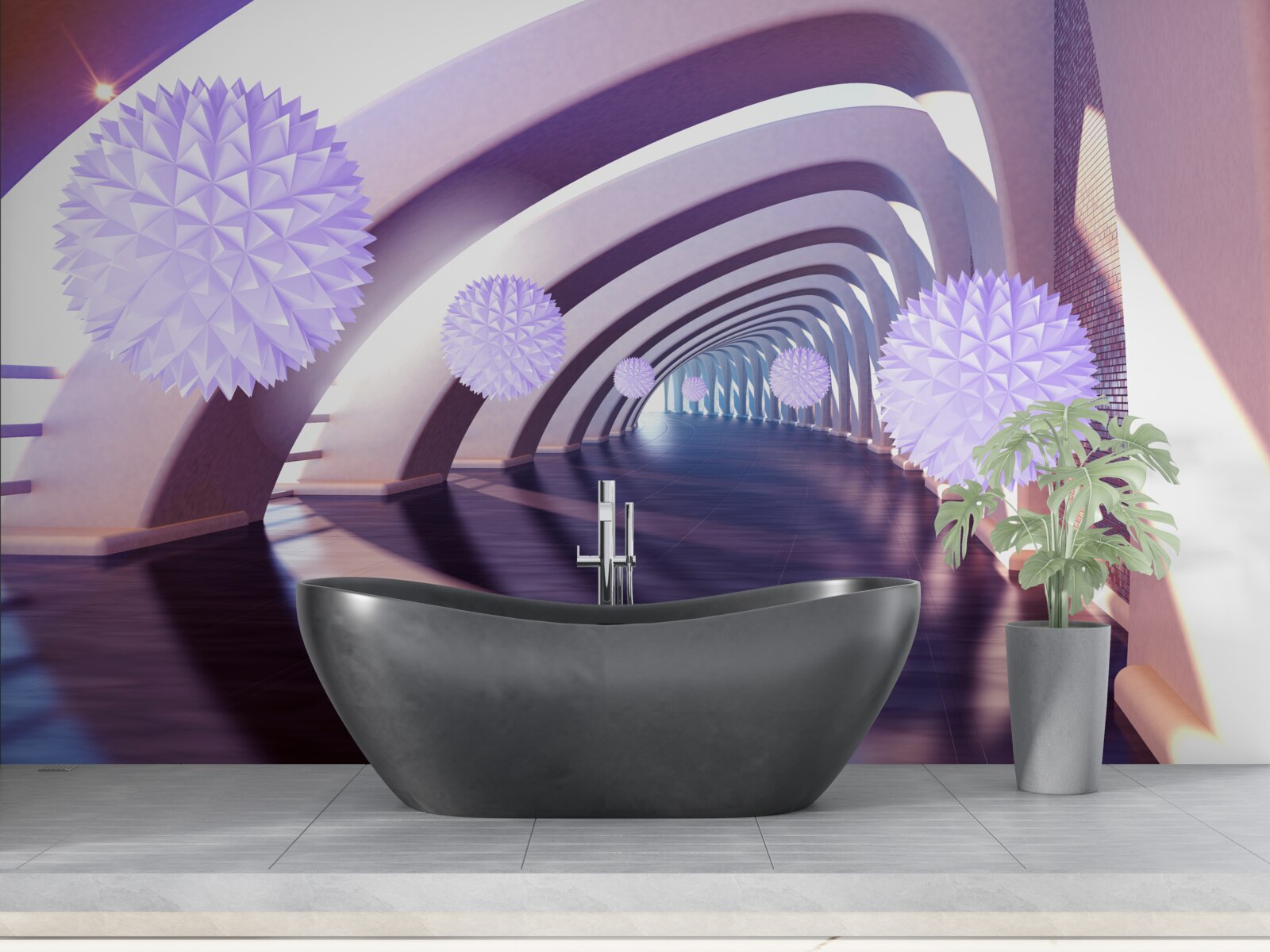 Фотошпалери перехід, утворений неоднозначними сферами