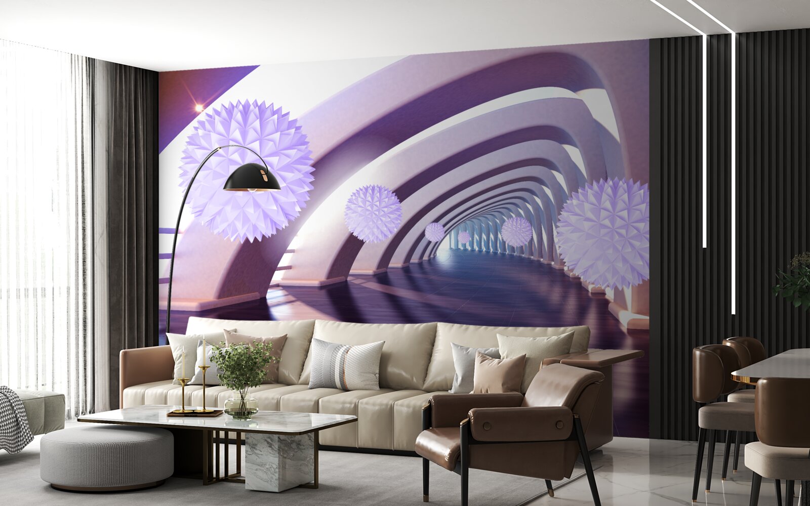 Фотошпалери перехід, утворений неоднозначними сферами