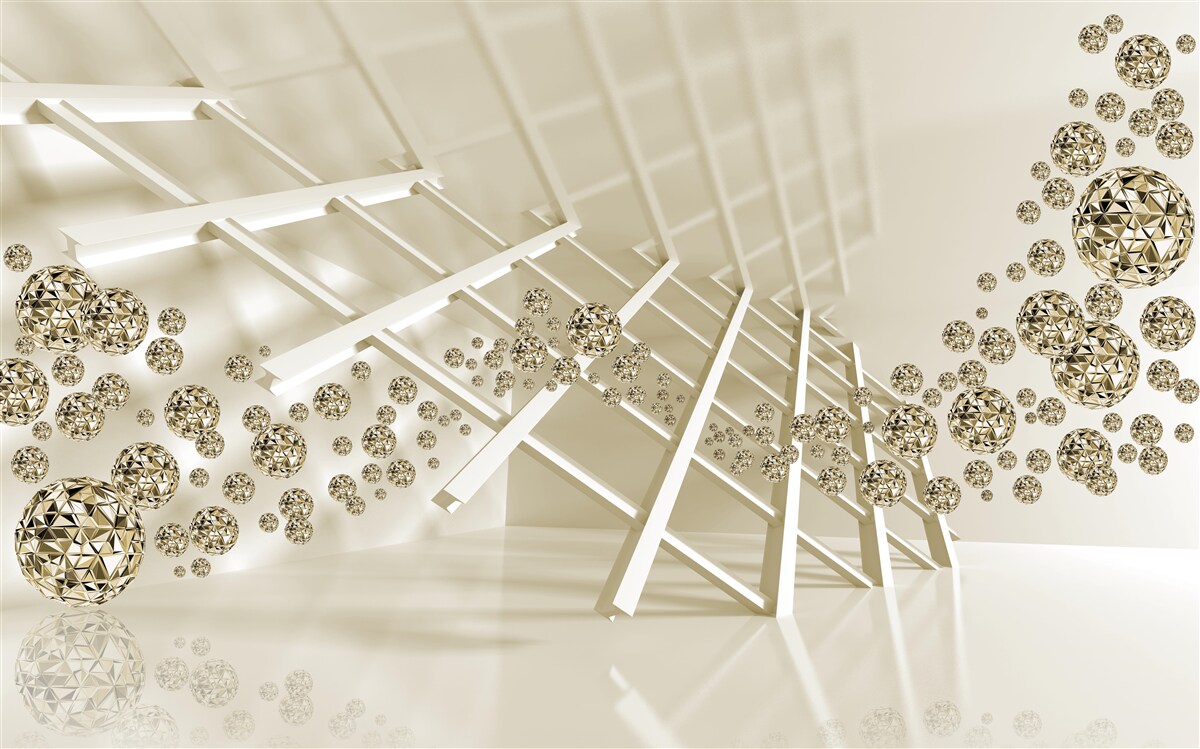 Фотошпалери м'ячі з блискучим відскоком